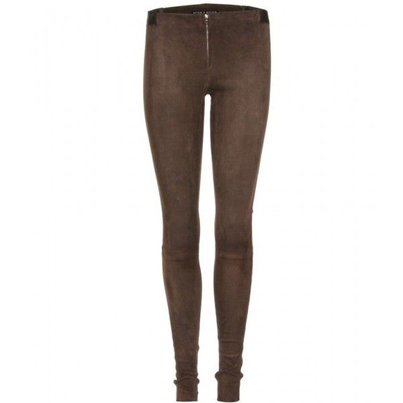 Nwt Alice Olivia Chocolate Suede Pants 